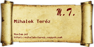 Mihalek Teréz névjegykártya